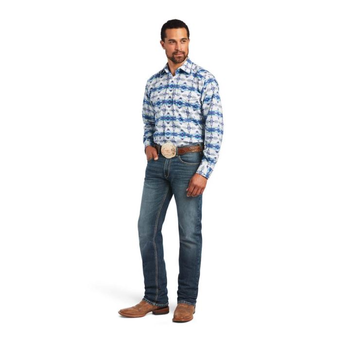 Ariat Irvin Classic Fit Shirt Bele | t9h037Nw