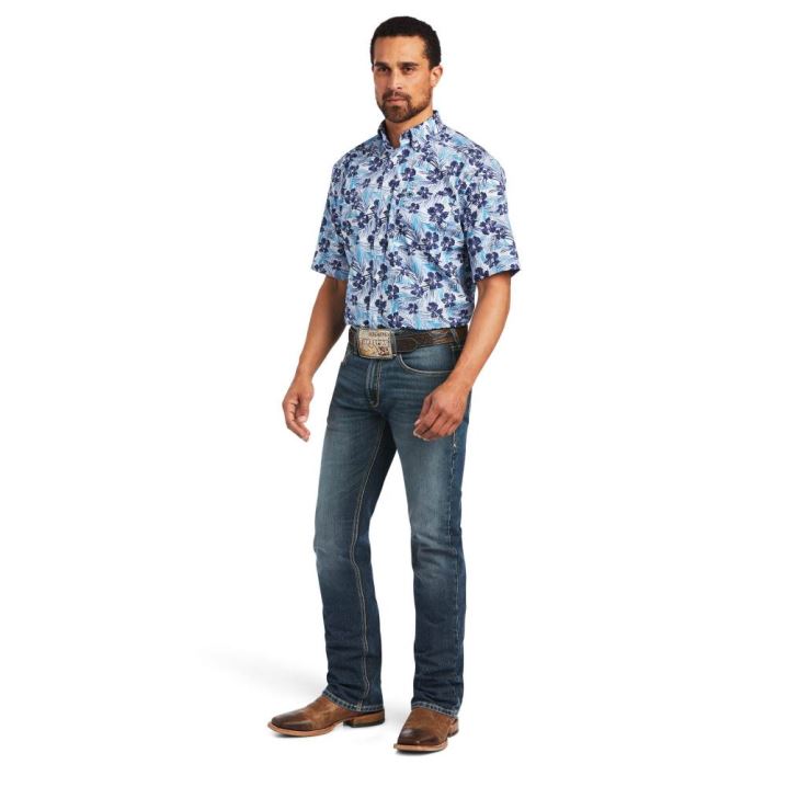 Ariat Ishan Classic Fit Shirt Bele | TZNfVmLB