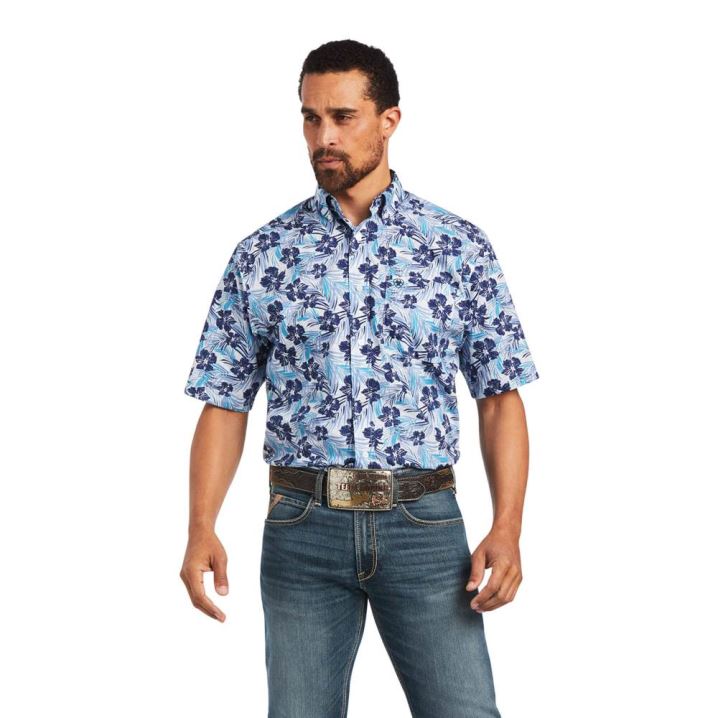 Ariat Ishan Classic Fit Shirt Bele | TZNfVmLB