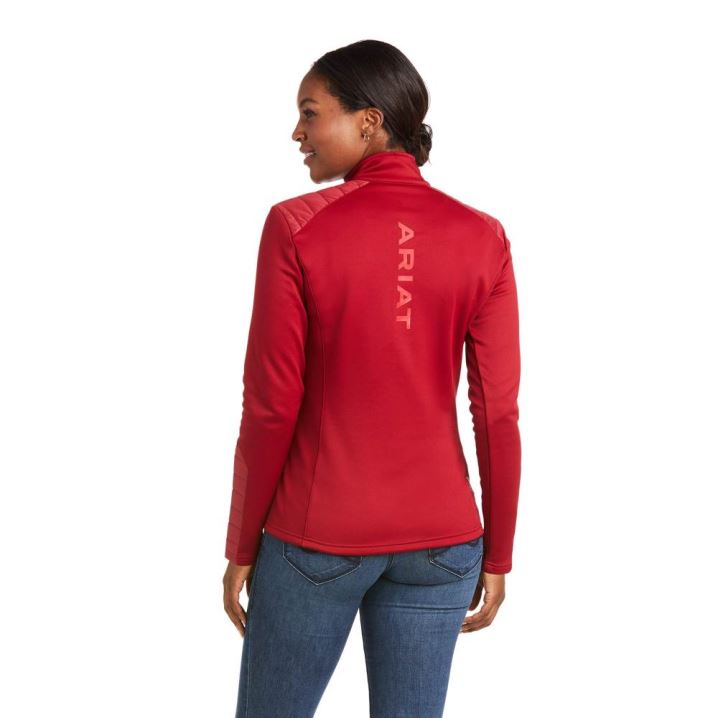 Ariat Ismay 1/2 Zip Sweatshirt Rhubarb | L14t3yo7