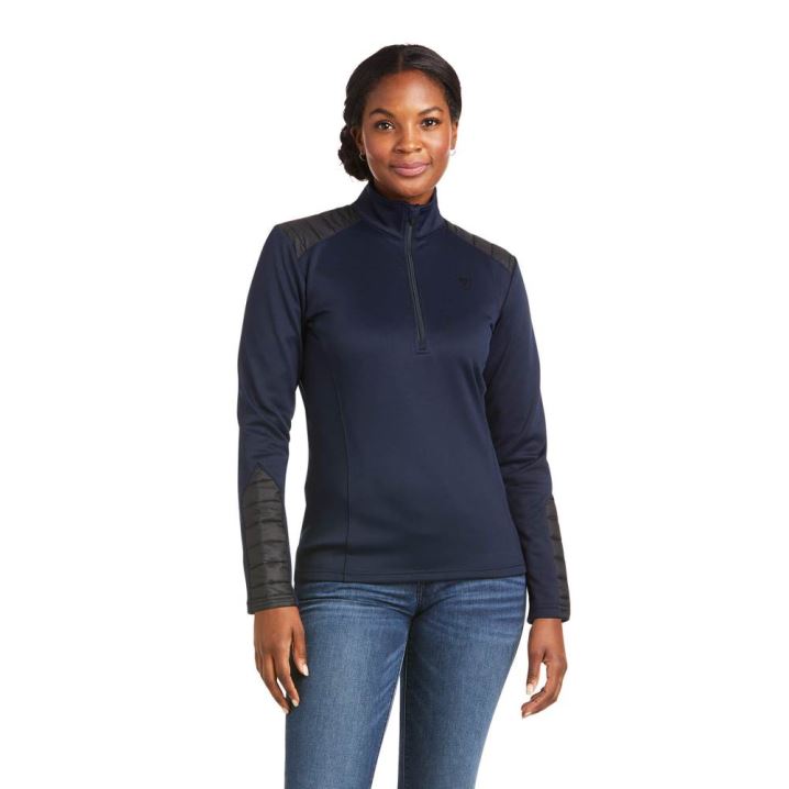 Ariat Ismay 1/2 Zip Sweatshirt Temno Modre | XdQpXDCc