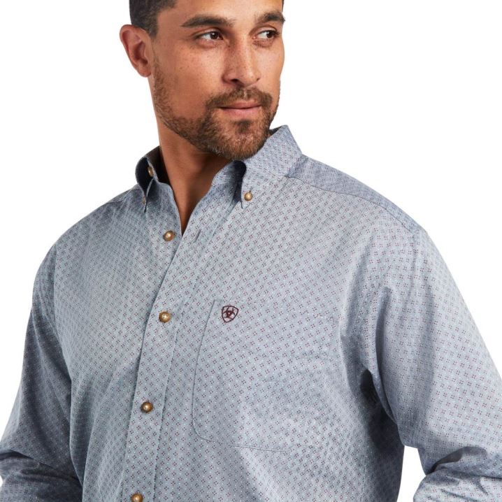 Ariat Javon Classic Fit Shirt Temno Modre | p33uICHP