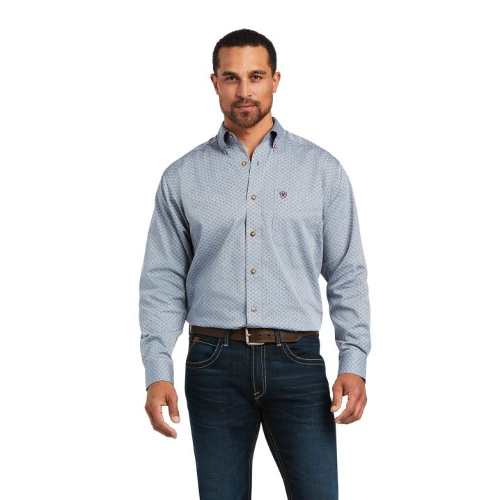 Ariat Javon Classic Fit Shirt Temno Modre | p33uICHP