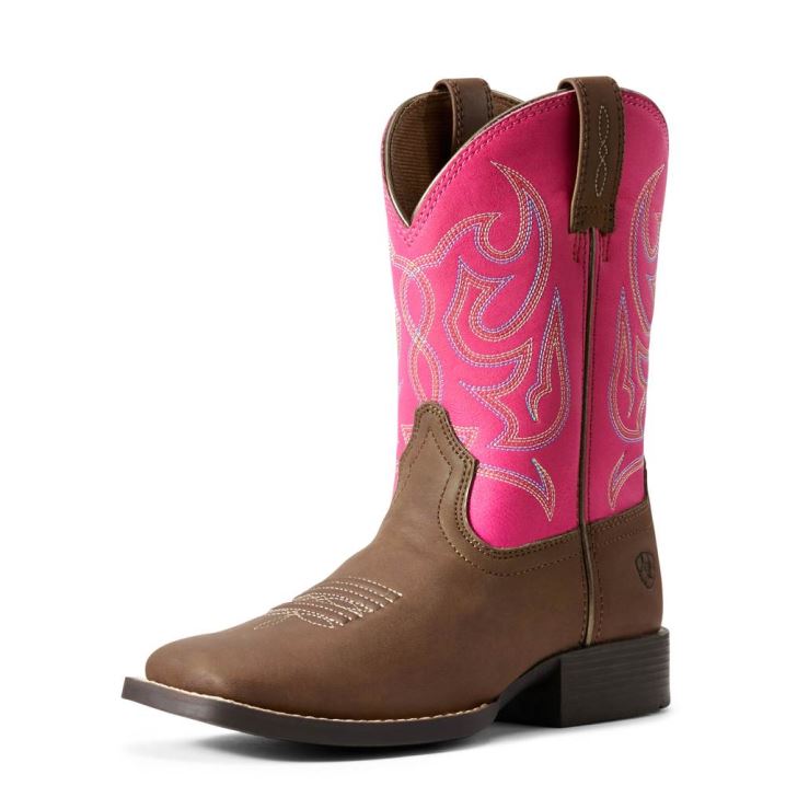 Ariat Jr Champ Western Boot Rjave | aW4AKlJ6