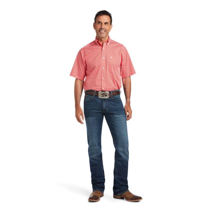 Ariat Keaton Stretch Classic Fit Shirt Poppies | rhMnOzfN