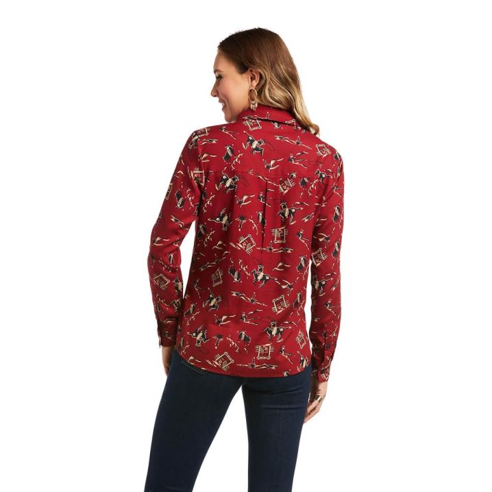 Ariat Kelley Shirt Rdeče | SsAn5E0V