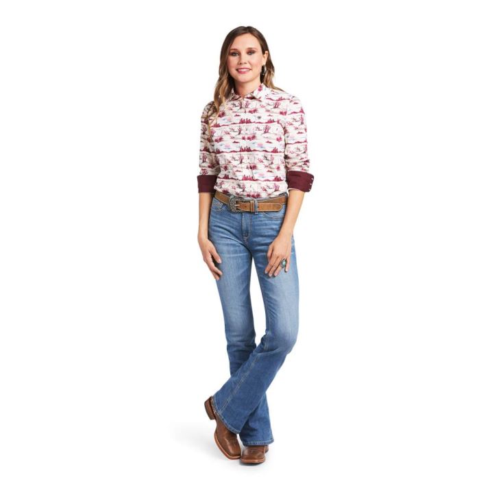 Ariat Kirby Stretch Shirt Yuma Landscape Print | j1c4c7de