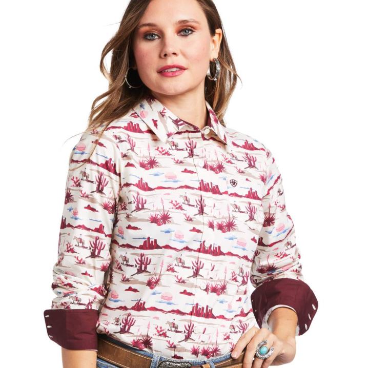 Ariat Kirby Stretch Shirt Yuma Landscape Print | j1c4c7de