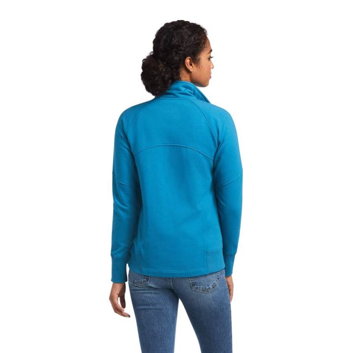 Ariat Largo Full Zip Sweatshirt Modre | 1HYBvHmz