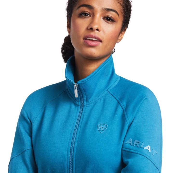 Ariat Largo Full Zip Sweatshirt Modre | 1HYBvHmz