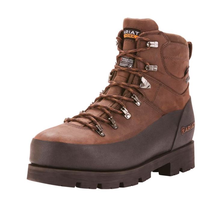 Ariat Linesman Ridge 6" GORE-TEX 400g Composite Toe Work Boot Rjave | clNUrDX9