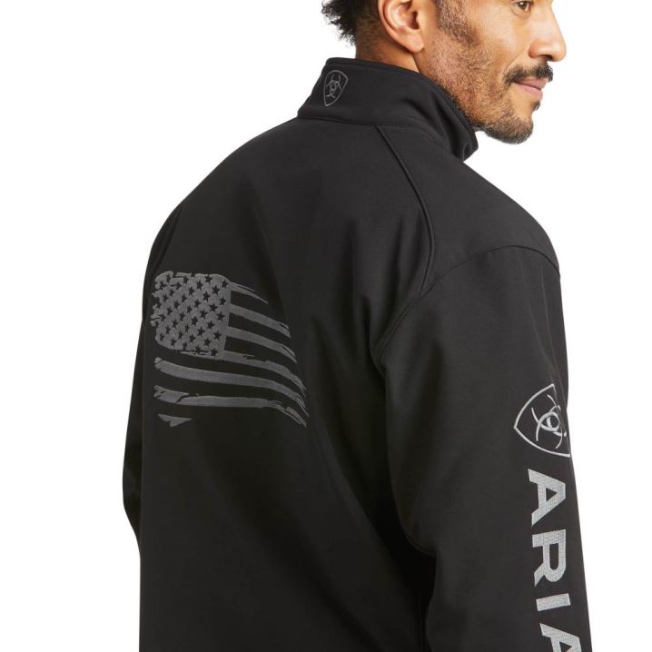 Ariat Logo 2.0 Patriot Softshell Water Resistant Jacket Črne | BM7aK38H