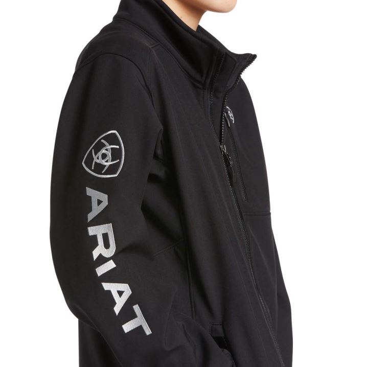 Ariat Logo 2.0 Softshell Jacket Črne Srebrne | RNKVeF5z