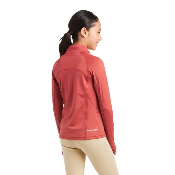 Ariat Lowell 2.0 1/4 Zip Baselayer Marsala | E4yiLQ0F