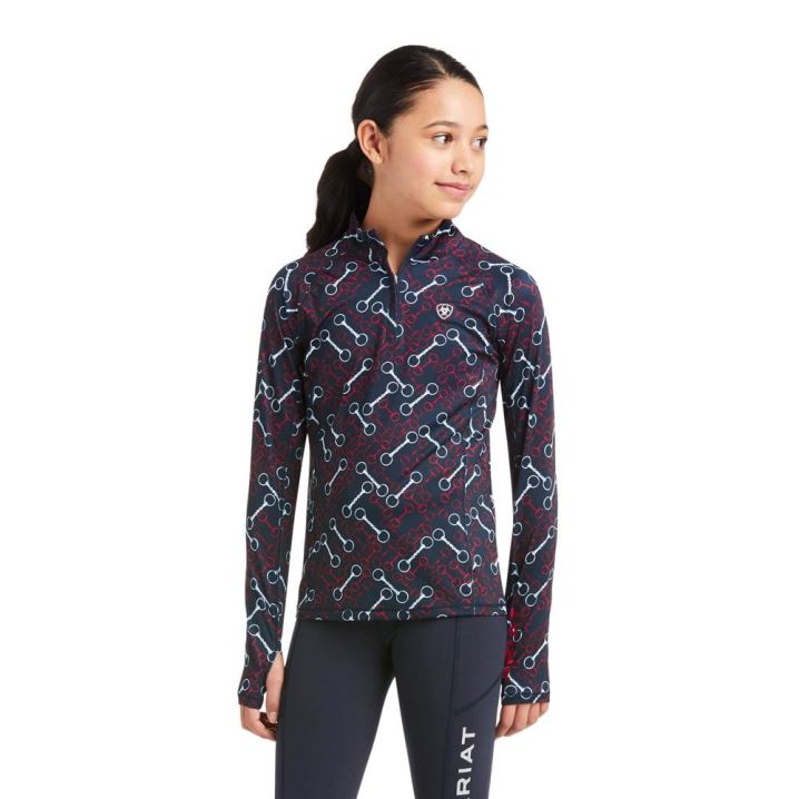 Ariat Lowell 2.0 1/4 Zip Baselayer Team Print | mmVL3Mjo