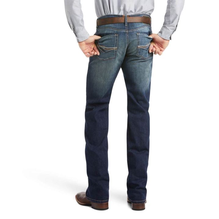 Ariat M5 Straight TekStretch Tyler Stackable Straight Leg Jean Temno Sive | 9kQeDGvo