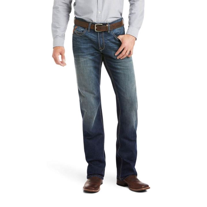 Ariat M5 Straight TekStretch Tyler Stackable Straight Leg Jean Temno Sive | 9kQeDGvo