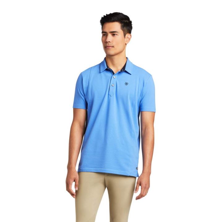 Ariat Medal Polo Modre | JpdoeDX8