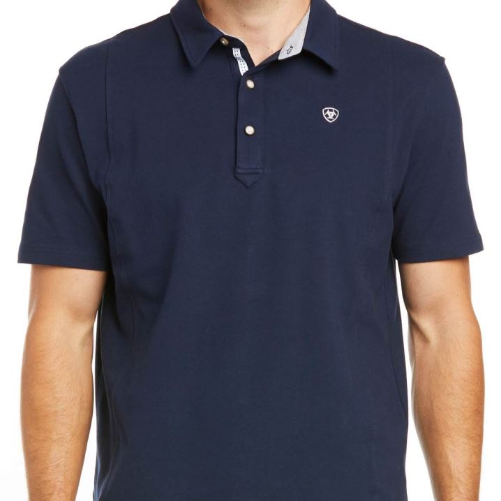 Ariat Medal Polo Temno Modre | ufvGbN49