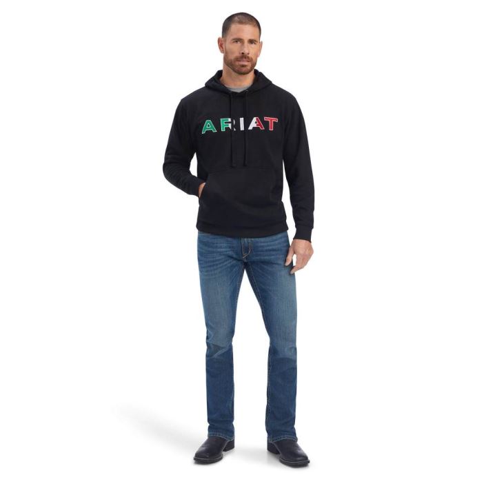 Ariat Mexico Hoodie Črne | EPEXkwRS