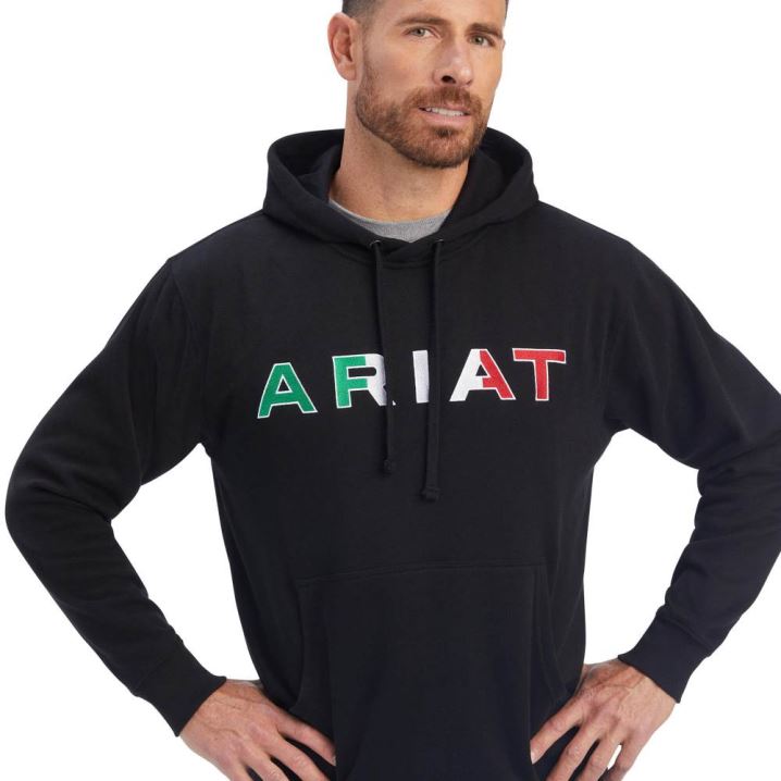 Ariat Mexico Hoodie Črne | EPEXkwRS