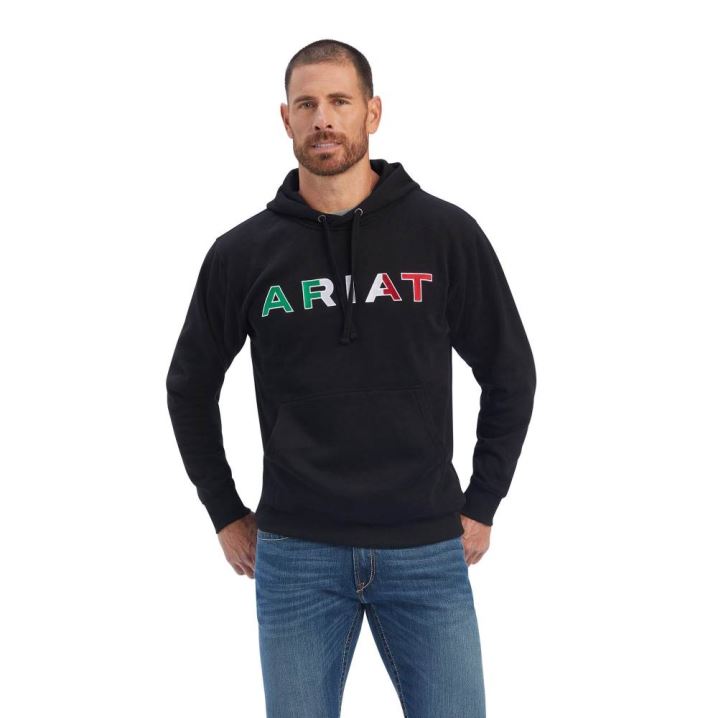 Ariat Mexico Hoodie Črne | EPEXkwRS