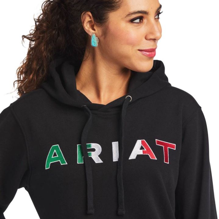 Ariat Mexico Hoodie Črne | ExABMVvO