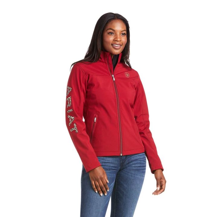 Ariat New Team Softshell Jacket Rhubarb | XBE8Iu2a