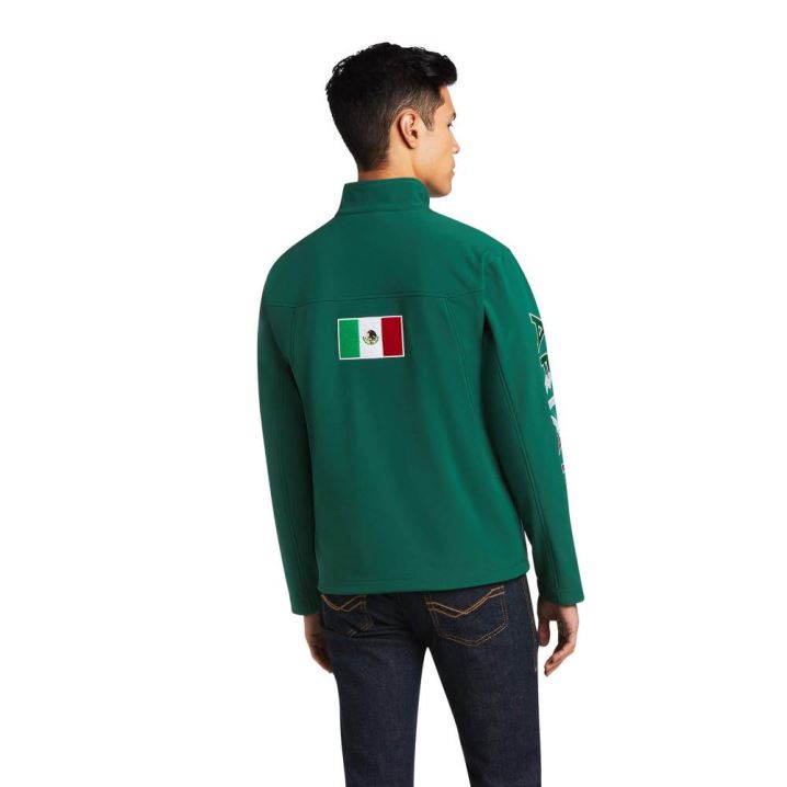 Ariat New Team Softshell MEXICO Jacket Verde | 1Zk9ujge