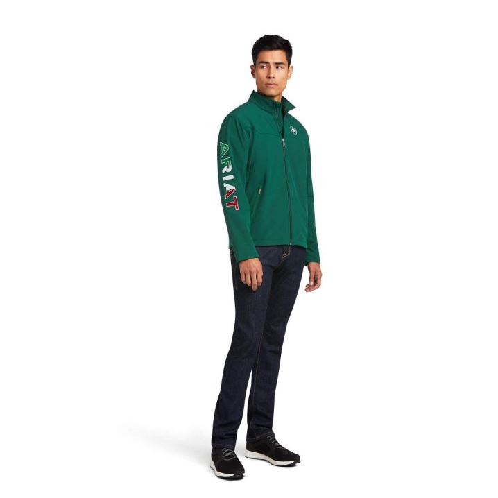 Ariat New Team Softshell MEXICO Jacket Verde | 1Zk9ujge