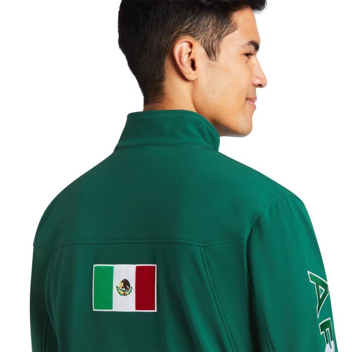 Ariat New Team Softshell MEXICO Jacket Verde | 1Zk9ujge