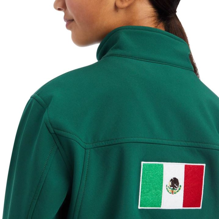 Ariat New Team Softshell MEXICO Jacket Verde | vEP8GKHE