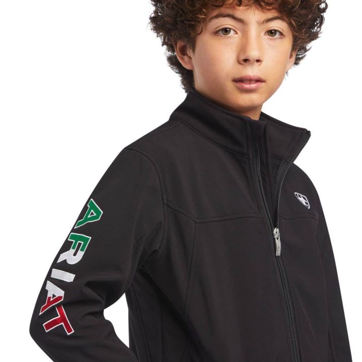 Ariat New Team Softshell MEXICO Jacket Črne | XxqZLhOZ