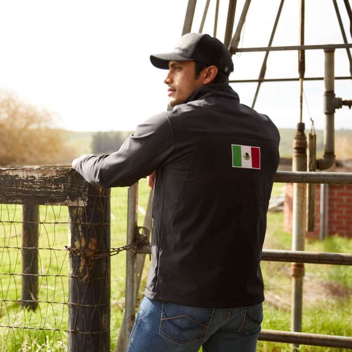 Ariat New Team Softshell MEXICO Jacket Črne | a03T9fYy