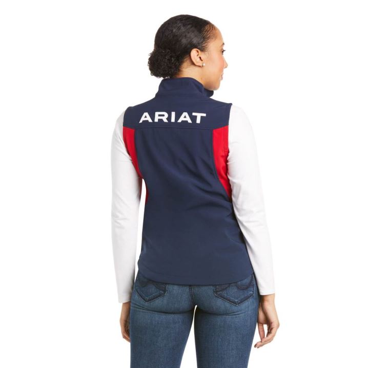 Ariat New Team Softshell Vest Temno Modre | O5uPLll5