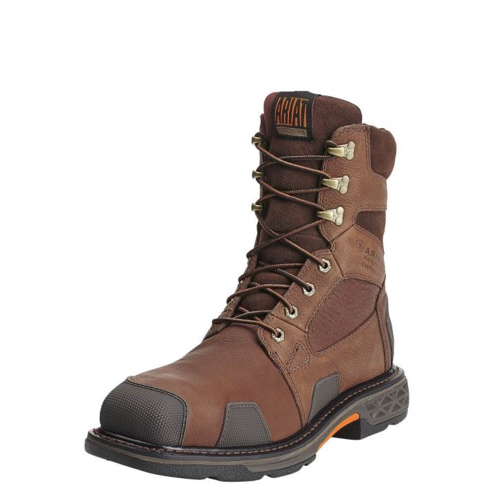 Ariat OverDrive 8" Wide Square Toe Waterproof Composite Toe Work Boot Rjave | CY8WIDXa