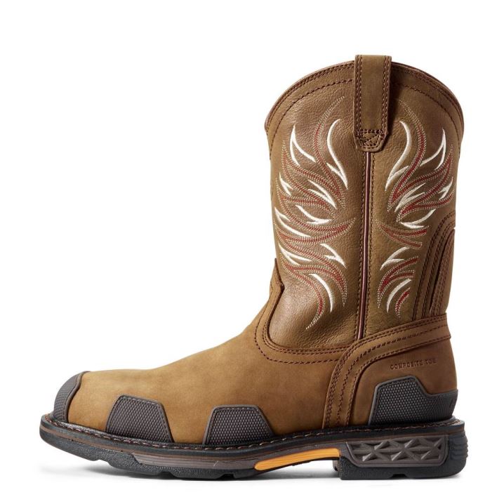 Ariat OverDrive Wide Square Toe Composite Toe Work Boot Rjave | esrx2MOL