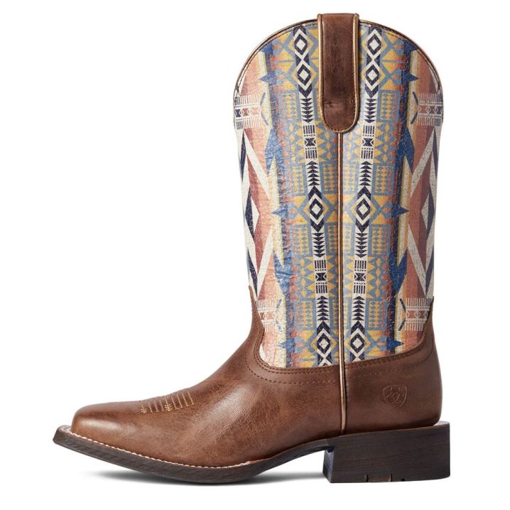 Ariat Pendleton Circuit Savanna Western Boot Temno Rjave | eQCRgDEn