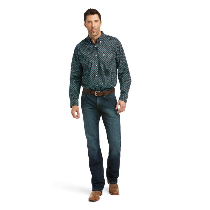 Ariat Pip Classic Fit Shirt Oceanic Glow | iYrmKFKO