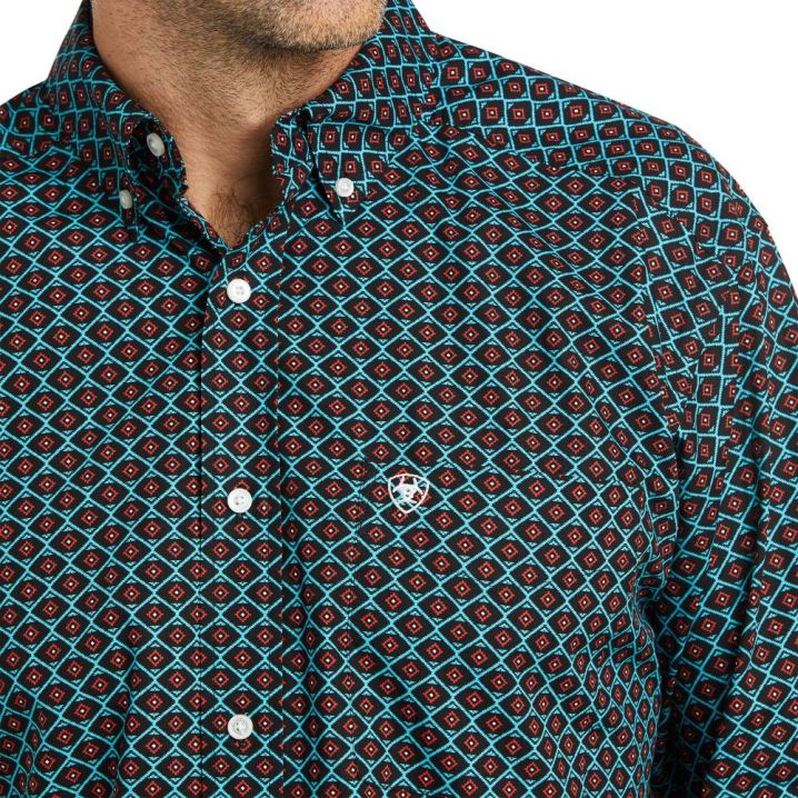 Ariat Pip Classic Fit Shirt Oceanic Glow | iYrmKFKO