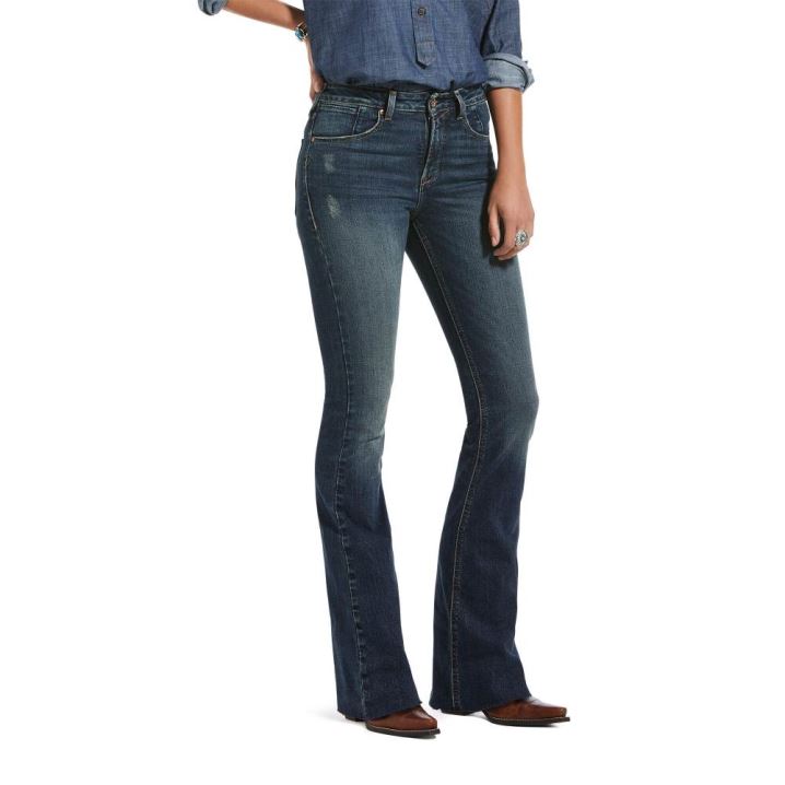 Ariat Premium High Rise Flare Jean Modre | ebKW6guW