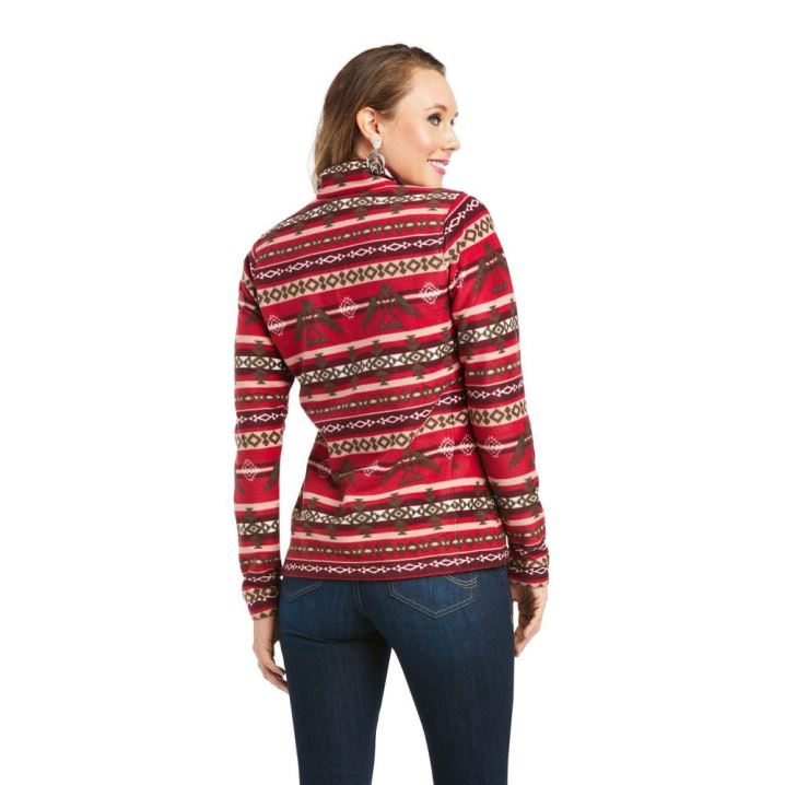 Ariat Printed Fleece 1/4 Zip Sweatshirt Thunderbird Serape | ZvW6sbHk