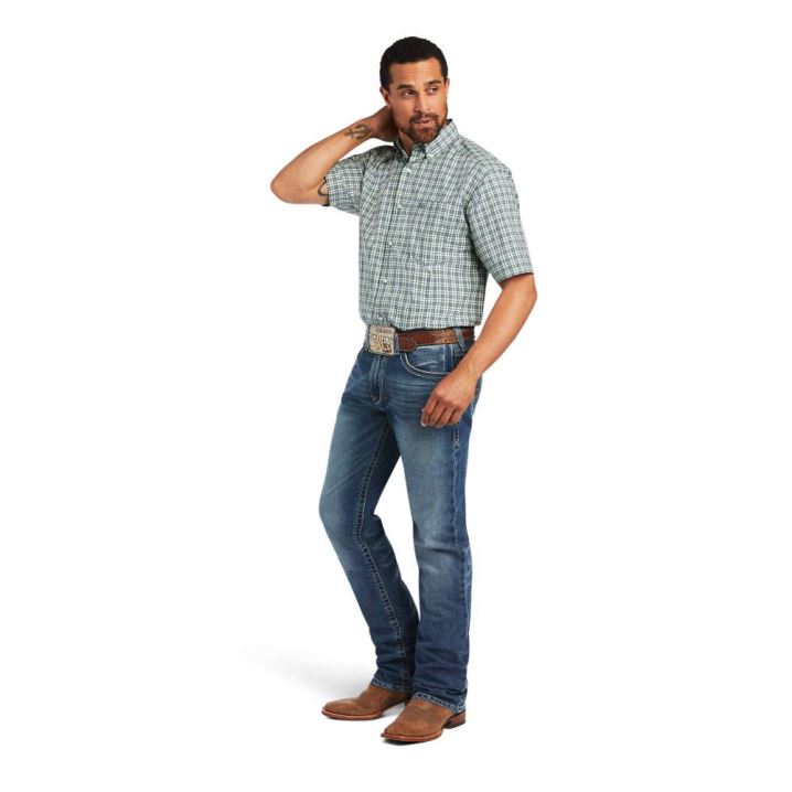 Ariat Pro Series Barrett Classic Fit Shirt Zelene | pPBfjdic