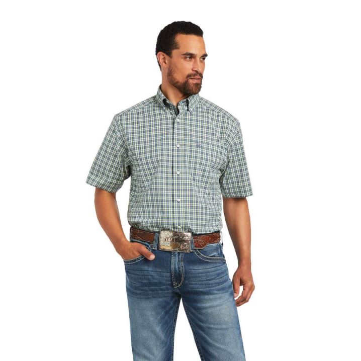 Ariat Pro Series Barrett Classic Fit Shirt Zelene | pPBfjdic