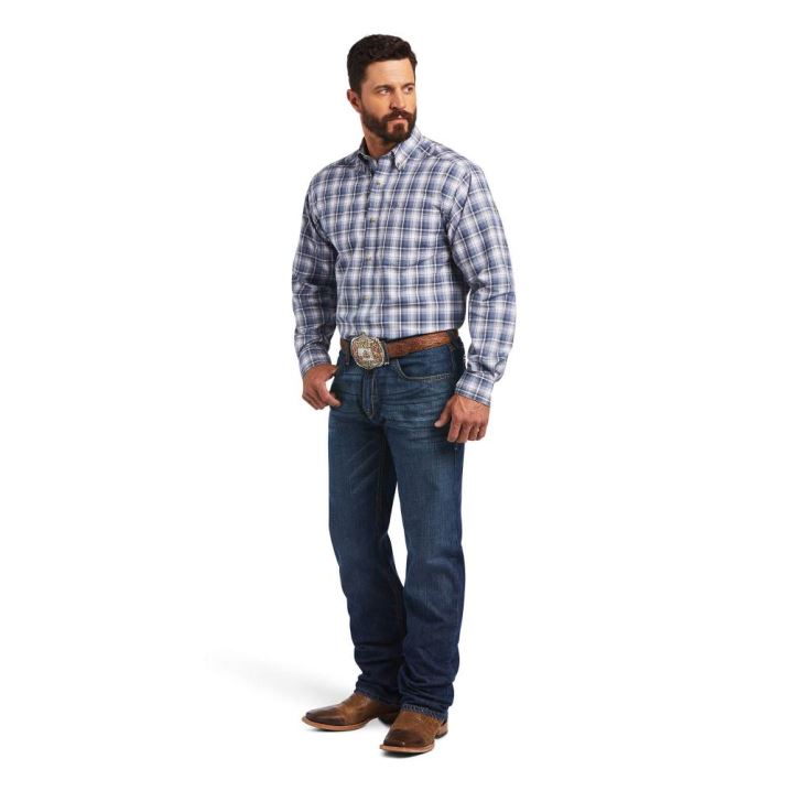 Ariat Pro Series Bennett Classic Fit Shirt Temno Sive Modre | bkOJcCoc