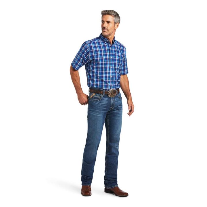 Ariat Pro Series Isidro Classic Fit Shirt Temno Modre | eBhL7X2B