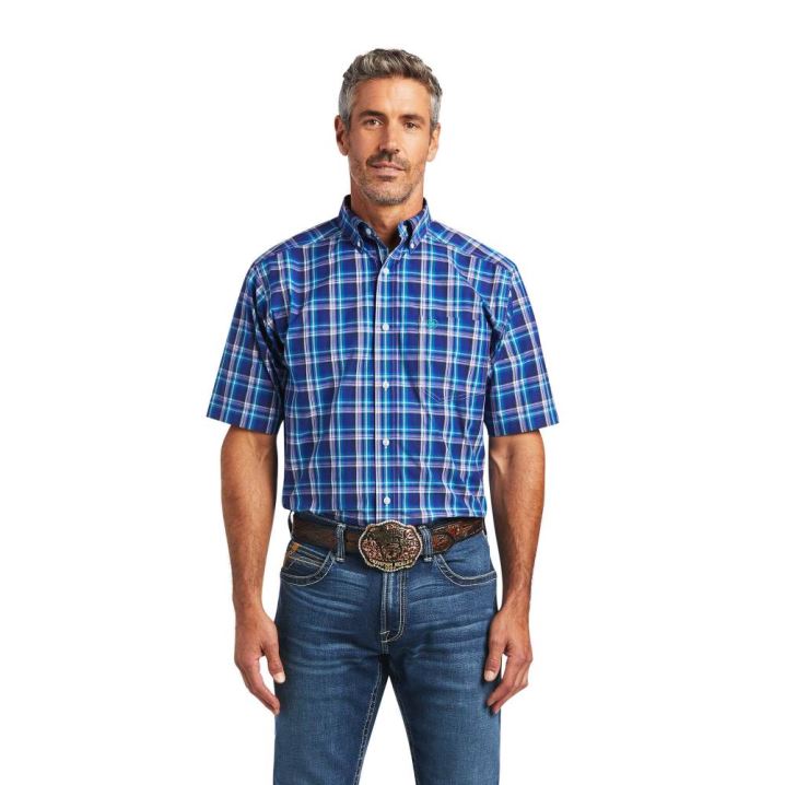 Ariat Pro Series Isidro Classic Fit Shirt Temno Modre | eBhL7X2B