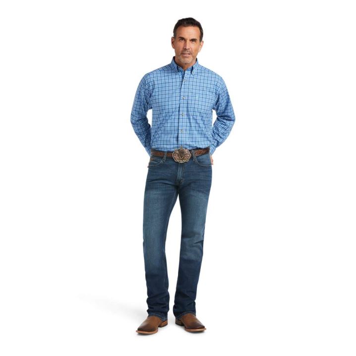 Ariat Pro Series Quinn Stretch Classic Fit Shirt Bright Cobalt | bnQecGdx