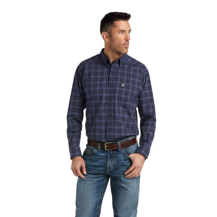 Ariat Pro Series Shep Stretch Classic Fit Shirt Naval Base | 2U1aTiPe