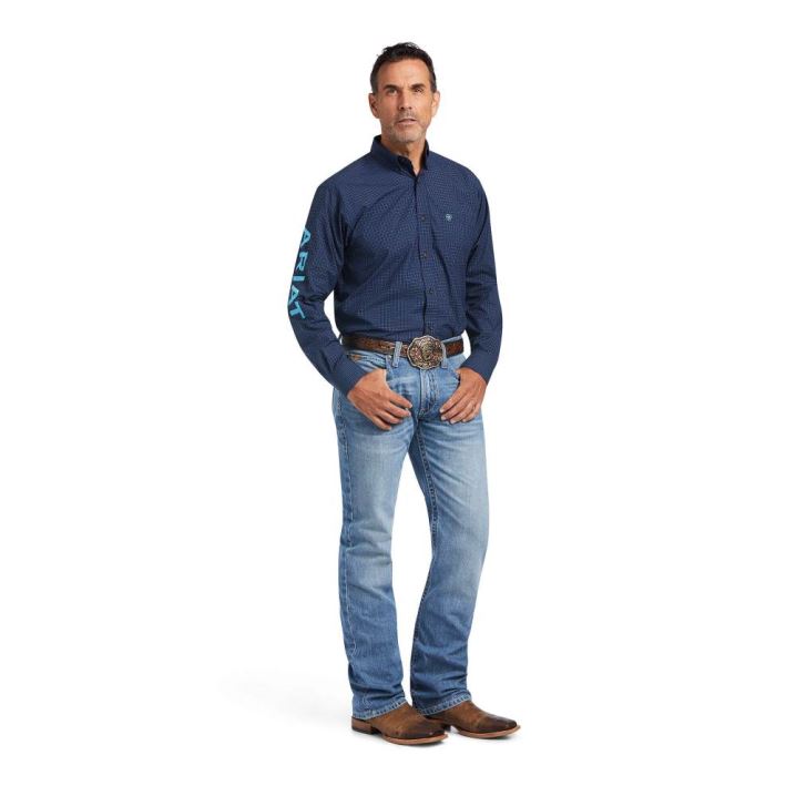 Ariat Pro Series Team Sully Classic Fit Shirt Temno Modre | eyo5tKaJ